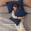 Bedsure Queen Pillow Cases Set of 2 – White Brushed Microfiber Pillowcase 2 Pack, Super Soft Pillowcase, Pillow Shams Covers with Envelope Closure for Kids, Wrinkle, Fade Resistant, 20×30 Inches(03 – Navy)