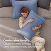 Bedsure Queen Pillow Cases Set of 2 – White Brushed Microfiber Pillowcase 2 Pack, Super Soft Pillowcase, Pillow Shams Covers with Envelope Closure for Kids, Wrinkle, Fade Resistant, 20×30 Inches(09 – Slate Blue)