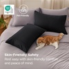 Bedsure Queen Pillow Cases Set of 2 – White Brushed Microfiber Pillowcase 2 Pack, Super Soft Pillowcase, Pillow Shams Covers with Envelope Closure for Kids, Wrinkle, Fade Resistant, 20×30 Inches(05 – Black)