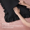 Bedsure Ruffle Pillow Cases Standard Size Set of 2, Black Pillow Shams | 2.7″ French Ruffles, Distressed Vintage Shams, Envelope Closure, Double-brushed Microfiber, 20″ x 26″, Wrinkle Fade Resistant(02 – Black)
