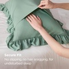 Bedsure Ruffle Pillow Cases Standard Size Set of 2, Black Pillow Shams | 2.7″ French Ruffles, Distressed Vintage Shams, Envelope Closure, Double-brushed Microfiber, 20″ x 26″, Wrinkle Fade Resistant(04 – Iceberg Green)
