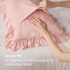 Bedsure Ruffle Pillow Cases Standard Size Set of 2, Black Pillow Shams | 2.7″ French Ruffles, Distressed Vintage Shams, Envelope Closure, Double-brushed Microfiber, 20″ x 26″, Wrinkle Fade Resistant(05 – Blush Pink)