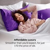 Bedsure Satin Pillowcase Standard Set of 2, Silky Pillow Cases, White | Similar to Silk Pillow Cases, Decorative Covers, Room Decor, Gifts for Women Men, Envelope Closure, For Hair Skin, 20″ x 26″(16 – Purple)