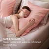 Bedsure Satin Pillowcase Standard Set of 2, Silky Pillow Cases, White | Similar to Silk Pillow Cases, Decorative Covers, Room Decor, Gifts for Women Men, Envelope Closure, For Hair Skin, 20″ x 26″(21 – Peach Pink)