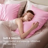 Bedsure Satin Pillowcase Standard Set of 2, Silky Pillow Cases, White | Similar to Silk Pillow Cases, Decorative Covers, Room Decor, Gifts for Women Men, Envelope Closure, For Hair Skin, 20″ x 26″(10 – Pink)
