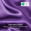 Bedsure Satin Pillowcase Standard Set of 2, Silky Pillow Cases, White | Similar to Silk Pillow Cases, Decorative Covers, Room Decor, Gifts for Women Men, Envelope Closure, For Hair Skin, 20″ x 26″(16 – Purple)