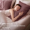 Bedsure Satin Pillowcase Standard Set of 2, Silky Pillow Cases, White | Similar to Silk Pillow Cases, Decorative Covers, Room Decor, Gifts for Women Men, Envelope Closure, For Hair Skin, 20″ x 26″(12 – Nostalgia Rose)