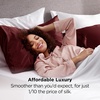Bedsure Satin Pillowcase Standard Set of 2, Silky Pillow Cases, White | Similar to Silk Pillow Cases, Decorative Covers, Room Decor, Gifts for Women Men, Envelope Closure, For Hair Skin, 20″ x 26″(18 – Burgundy)