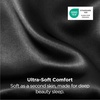Bedsure Satin Pillowcase Standard Set of 2, Silky Pillow Cases, White | Similar to Silk Pillow Cases, Decorative Covers, Room Decor, Gifts for Women Men, Envelope Closure, For Hair Skin, 20″ x 26″(04 – Black)