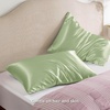 Bedsure Satin Pillowcase with Zipper, Similar to Silk Pillow Cases 2 Pack, Satin Pillow Cases Queen, Silky & Soft Beige Pillow Covers Hair and Skin, Valentines Day Gifts for Women Men, 20×30 Inches(08 – Sage Green – Zipper)