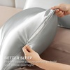 Bedsure Satin Pillowcase with Zipper, Similar to Silk Pillow Cases 2 Pack, Satin Pillow Cases Queen, Silky & Soft Beige Pillow Covers Hair and Skin, Valentines Day Gifts for Women Men, 20×30 Inches(03 – Grey – Zipper)