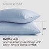 Bedsure Zipper Pillow Cases Queen Size from Rayon Derived from Bamboo | Cooling Pillowcase for Hot Sleepers, Soft & PureWoven Pillow Covers, Gift, Light Blue, 20×30 Inches(09 – Light Blue)