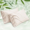Bedsure King Size Pillow Cases Set of 2, 100% Rayon Derived from Bamboo | Cooling Pillowcases, Similar to Silk Pillow Case Covers with Envelope Closure, PureWoven Bedding, Dark Grey, 20×36 Inches(20 – Ivory)