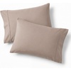 Bedsure Queen Pillow Cases Set of 2 – White Brushed Microfiber Pillowcase 2 Pack, Super Soft Pillowcase, Pillow Shams Covers with Envelope Closure for Kids, Wrinkle, Fade Resistant, 20×30 Inches(12 – Light Khaki)