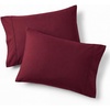 Bedsure Queen Pillow Cases Set of 2 – White Brushed Microfiber Pillowcase 2 Pack, Super Soft Pillowcase, Pillow Shams Covers with Envelope Closure for Kids, Wrinkle, Fade Resistant, 20×30 Inches(10 – Red)