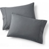 Bedsure Queen Pillow Cases Set of 2 – White Brushed Microfiber Pillowcase 2 Pack, Super Soft Pillowcase, Pillow Shams Covers with Envelope Closure for Kids, Wrinkle, Fade Resistant, 20×30 Inches(01 – Dark Grey)