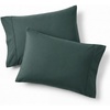 Bedsure Queen Pillow Cases Set of 2 – White Brushed Microfiber Pillowcase 2 Pack, Super Soft Pillowcase, Pillow Shams Covers with Envelope Closure for Kids, Wrinkle, Fade Resistant, 20×30 Inches(13 – Forest Green)