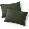Bedsure Queen Pillow Cases Set of 2 – White Brushed Microfiber Pillowcase 2 Pack, Super Soft Pillowcase, Pillow Shams Covers with Envelope Closure for Kids, Wrinkle, Fade Resistant, 20×30 Inches(16 – Olive Green)