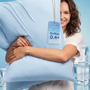 Bedsure Cooling Pillow Cases Queen Size Set of 2 for Hot Sleepers, Grey | Zippered Closure, Q-Max 0.4, 20 x 30 Inches, Reduces Hair Frizz & Skin Friction, Chill for Neck & Spine Night Sweats(02 – Blue)