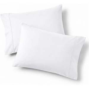 Bedsure Queen Pillow Cases Set of 2 – White Brushed Microfiber Pillowcase 2 Pack, Super Soft Pillowcase, Pillow Shams Covers with Envelope Closure for Kids, Wrinkle, Fade Resistant, 20×30 Inches(02 – White)