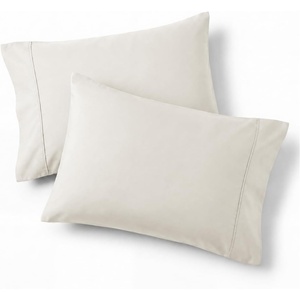 Bedsure Queen Pillow Cases Set of 2 – White Brushed Microfiber Pillowcase 2 Pack, Super Soft Pillowcase, Pillow Shams Covers with Envelope Closure for Kids, Wrinkle, Fade Resistant, 20×30 Inches(15 – Linen)