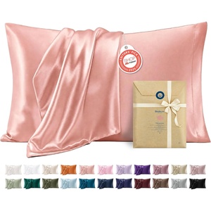 Bedsure Satin Pillowcase Standard Set of 2, Silky Pillow Cases, White | Similar to Silk Pillow Cases, Decorative Covers, Room Decor, Gifts for Women Men, Envelope Closure, For Hair Skin, 20″ x 26″(21 – Peach Pink)