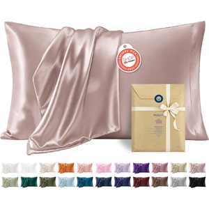 Bedsure Satin Pillowcase Standard Set of 2, Silky Pillow Cases, White | Similar to Silk Pillow Cases, Decorative Covers, Room Decor, Gifts for Women Men, Envelope Closure, For Hair Skin, 20″ x 26″(25 – Dusty Rose)