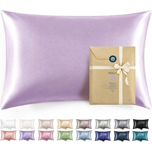 Bedsure Satin Pillowcase with Zipper, Similar to Silk Pillow Cases 2 Pack, Satin Pillow Cases Queen, Silky & Soft Beige Pillow Covers Hair and Skin, Valentines Day Gifts for Women Men, 20×30 Inches(14 – Lavender – Zipper)