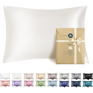 Bedsure Satin Pillowcase with Zipper, Similar to Silk Pillow Cases 2 Pack, Satin Pillow Cases Queen, Silky & Soft Beige Pillow Covers Hair and Skin, Valentines Day Gifts for Women Men, 20×30 Inches(06 – Ivory – Zipper)