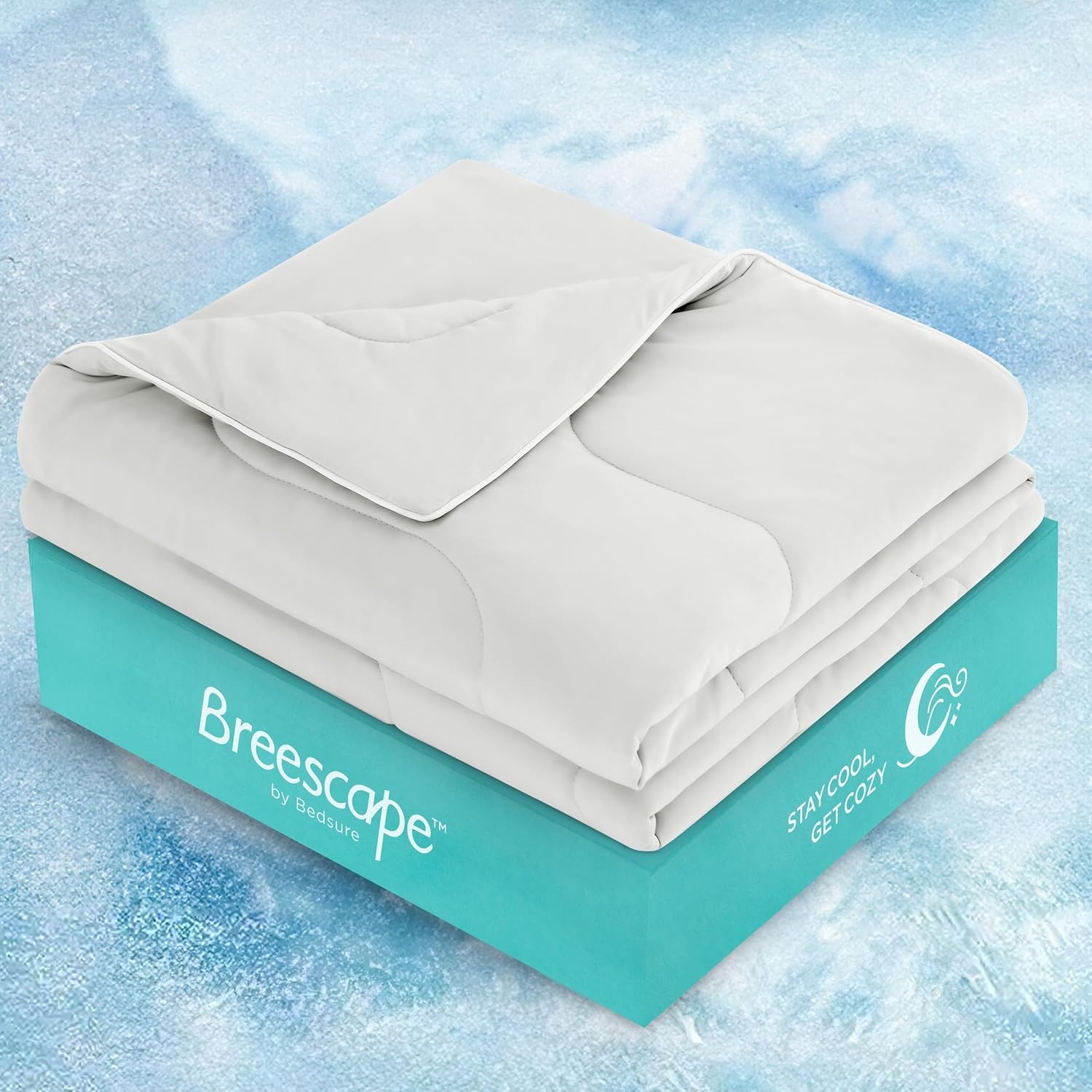 image:imageBedsure Bundle of 1 Cotton Waffle Blanket amp 1 Cooling Blanket
