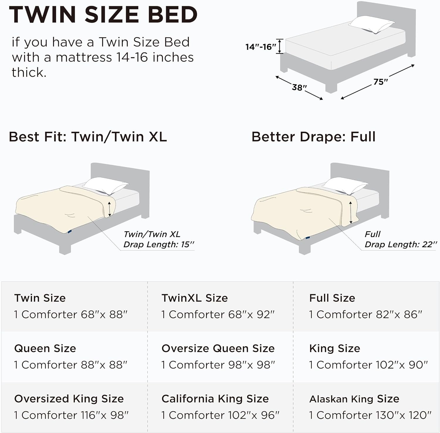 image:imageBedsure Comforter Duvet Insert Quilted Comforters Queen Size All Season Duvet GentleSoft Down Alternative Bedding Blanket with 8 Tabs Gifts for WomenMen White Queen 88 x 88 InchesNavy Blue