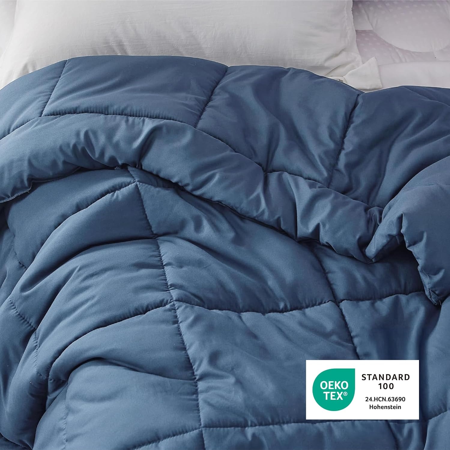image:imageBedsure Comforter Duvet Insert Quilted Comforters Queen Size All Season Duvet GentleSoft Down Alternative Bedding Blanket with 8 Tabs Gifts for WomenMen White Queen 88 x 88 InchesDusty Blue