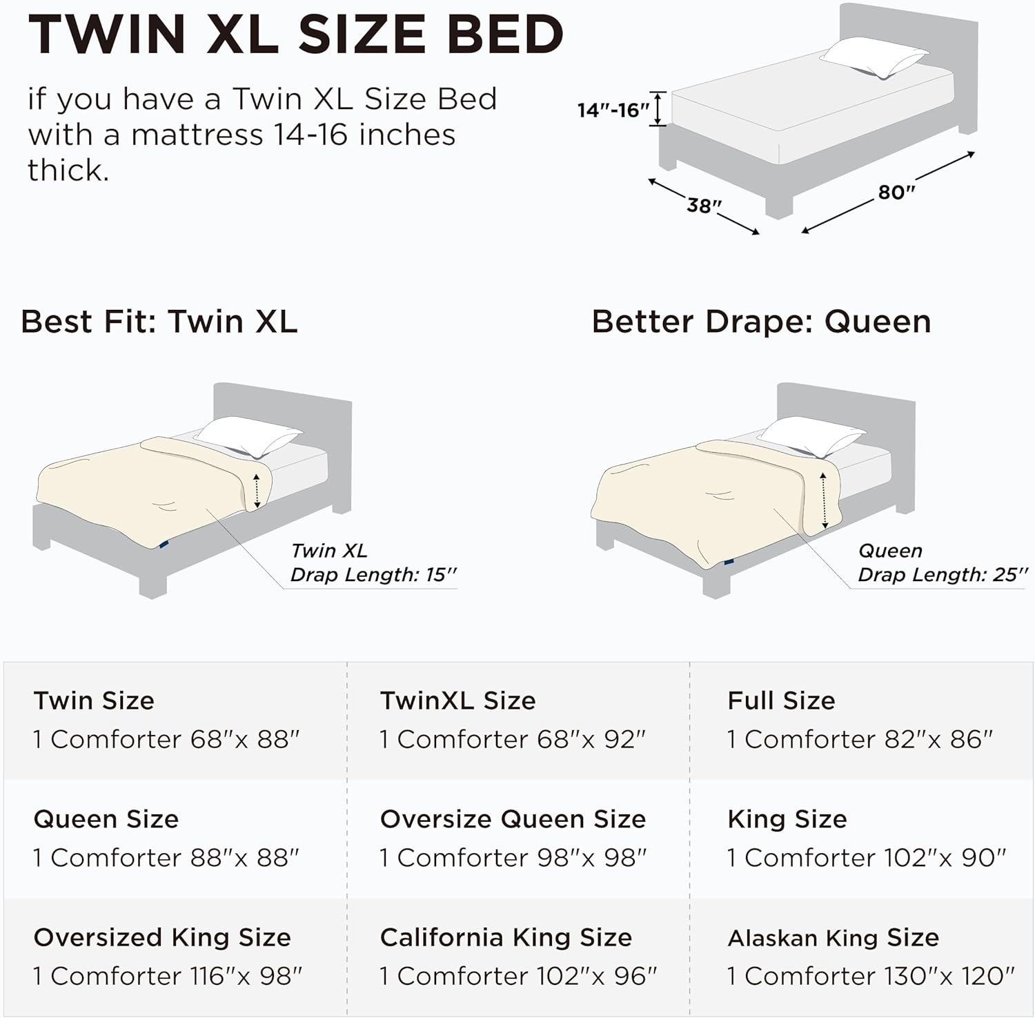 image:imageBedsure Comforter Duvet Insert Quilted Comforters Queen Size All Season Duvet GentleSoft Down Alternative Bedding Blanket with 8 Tabs Gifts for WomenMen White Queen 88 x 88 InchesGrey