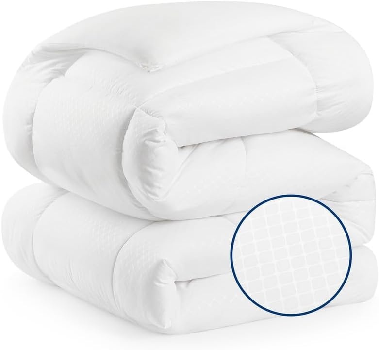 image:imageBedsure Comforter Duvet Insert Quilted Comforters Queen Size All Season Duvet GentleSoft Down Alternative Bedding Blanket with 8 Tabs Gifts for WomenMen White Queen 88 x 88 InchesIvory