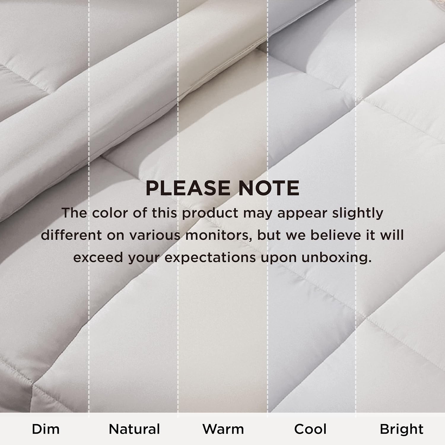 image:imageBedsure Comforter Duvet Insert Quilted Comforters Queen Size All Season Duvet GentleSoft Down Alternative Bedding Blanket with 8 Tabs Gifts for WomenMen White Queen 88 x 88 InchesLight Grey