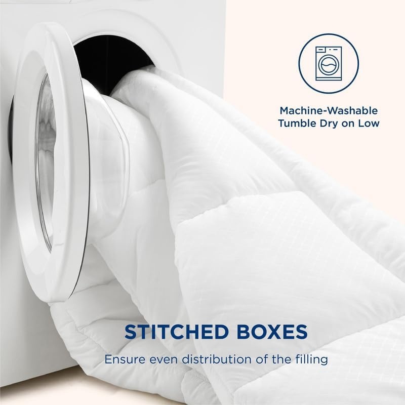 image:imageBedsure Comforter Duvet Insert Quilted Comforters Queen Size All Season Duvet GentleSoft Down Alternative Bedding Blanket with 8 Tabs Gifts for WomenMen White Queen 88 x 88 InchesIvory