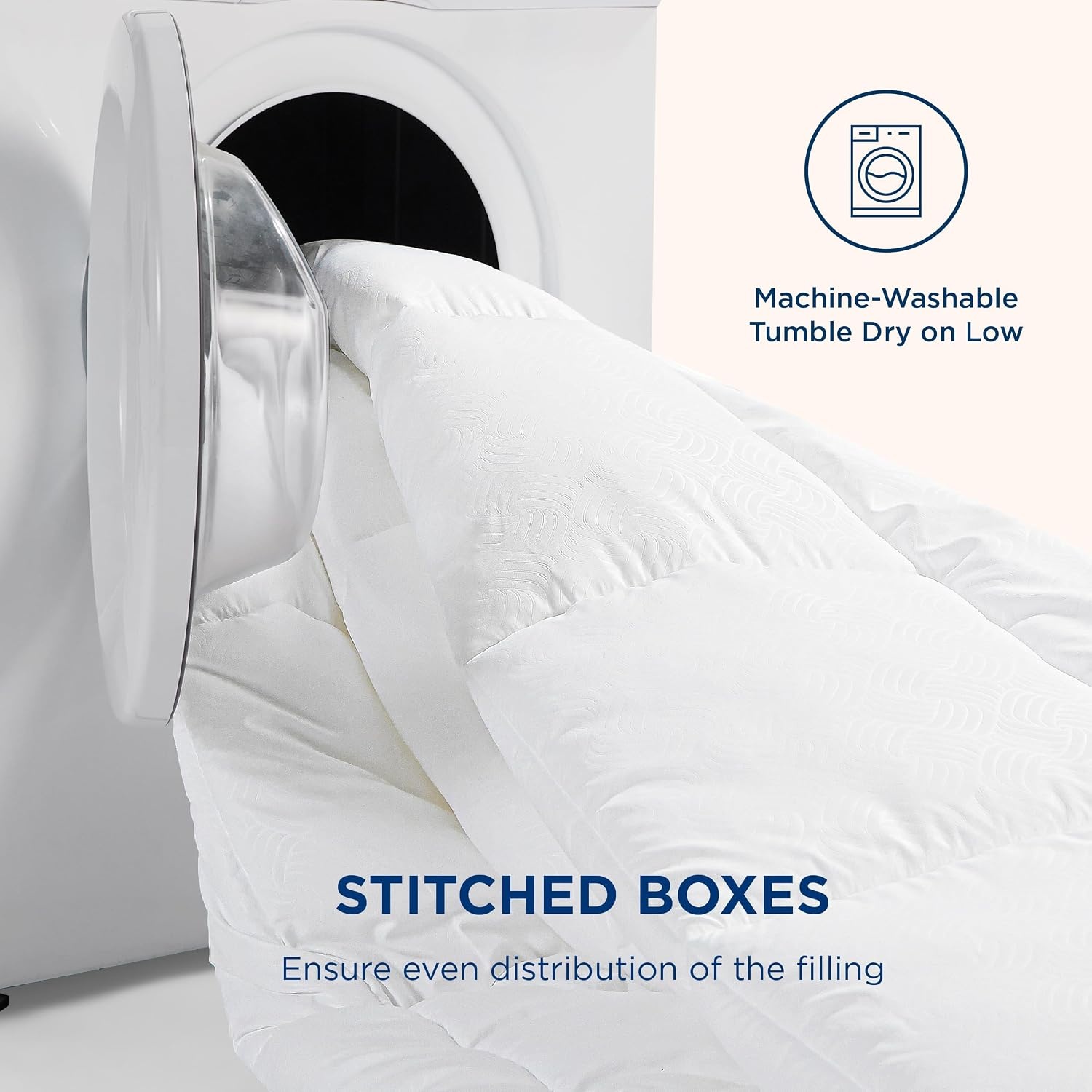 image:imageBedsure Comforter Duvet Insert Quilted Comforters Queen Size All Season Duvet GentleSoft Down Alternative Bedding Blanket with 8 Tabs Gifts for WomenMen White Queen 88 x 88 InchesBasket Wave White