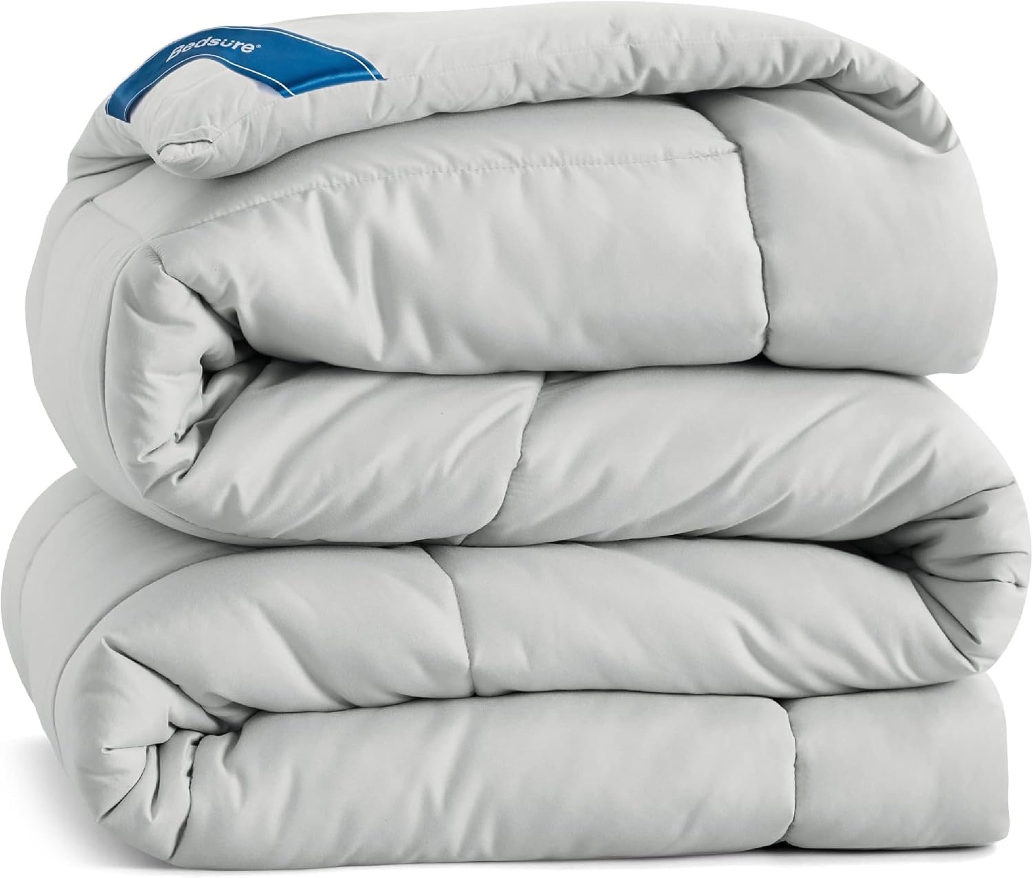 image:imageBedsure Comforter Duvet Insert Quilted Comforters Queen Size All Season Duvet GentleSoft Down Alternative Bedding Blanket with 8 Tabs Gifts for WomenMen White Queen 88 x 88 InchesLight Grey