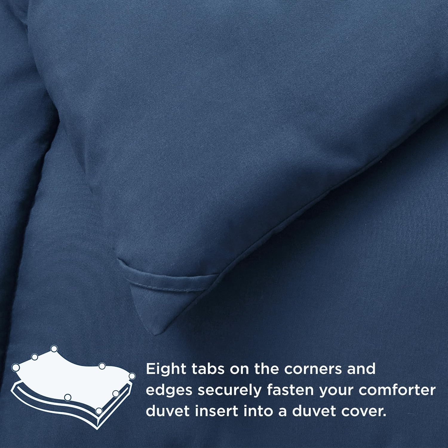 image:imageBedsure Comforter Duvet Insert Quilted Comforters Queen Size All Season Duvet GentleSoft Down Alternative Bedding Blanket with 8 Tabs Gifts for WomenMen White Queen 88 x 88 InchesDusty Blue