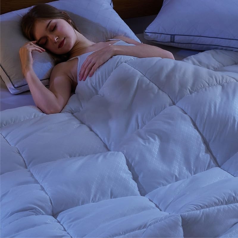 image:imageBedsure Comforter Duvet Insert Quilted Comforters Queen Size All Season Duvet GentleSoft Down Alternative Bedding Blanket with 8 Tabs Gifts for WomenMen White Queen 88 x 88 InchesIvory