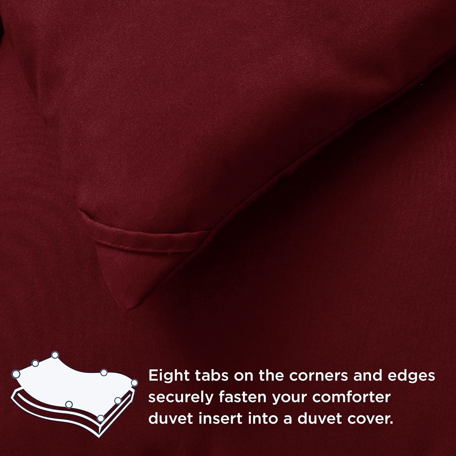 image:imageBedsure Comforter Duvet Insert Quilted Comforters Queen Size All Season Duvet GentleSoft Down Alternative Bedding Blanket with 8 Tabs Gifts for WomenMen White Queen 88 x 88 InchesBurgundy