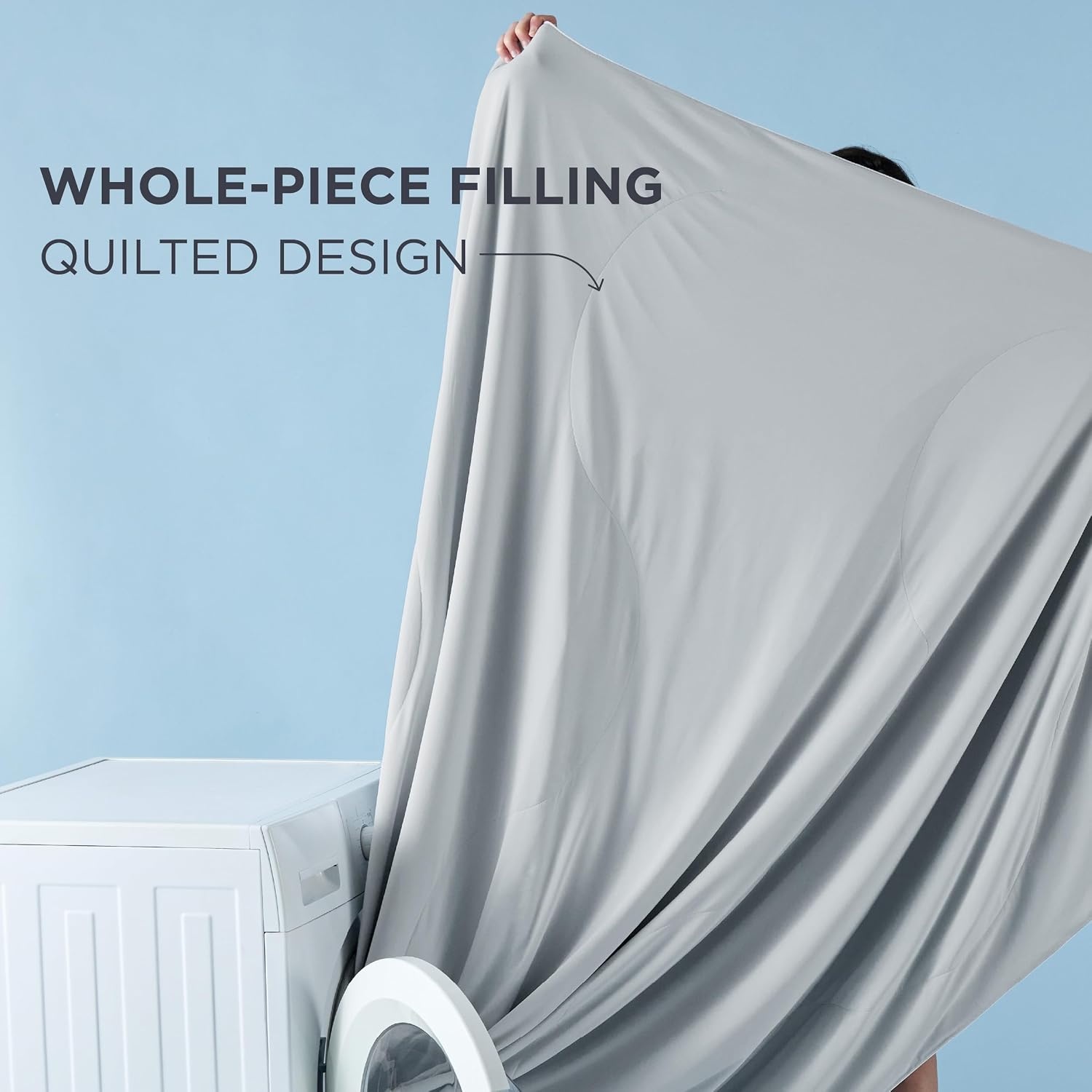 image:imageBedsure Cooling Blankets for Hot Sleepers Cooling Comforter Ice Cold Summer Blanket Queen Size for Bed Lightweight Breathable DoubleSided Comforter for Night Sweats Blue 90x90 InchesGrey