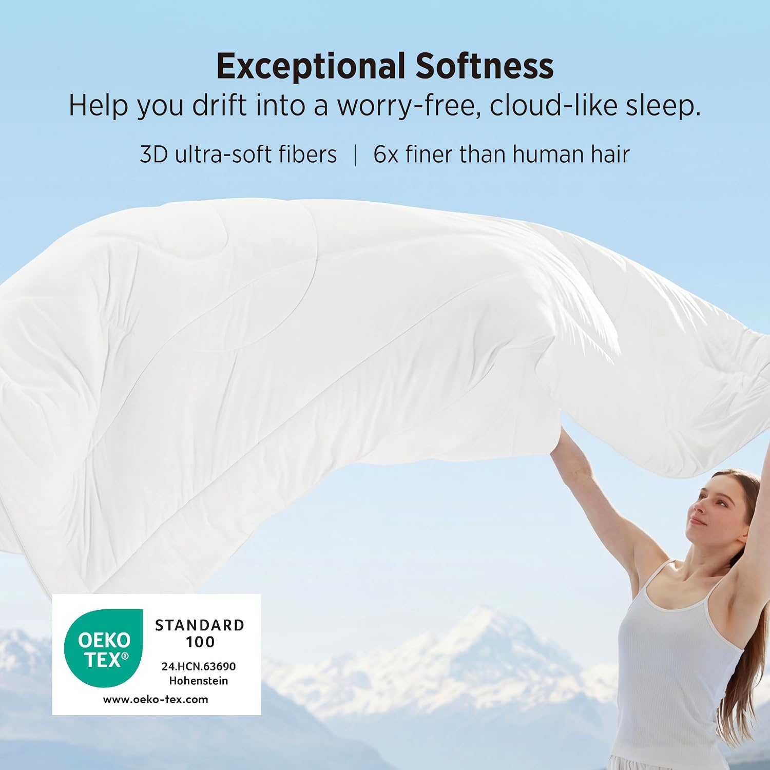image:imageBedsure Cooling Comforter King Size Cooling Blankets for Hot Sleepers Lightweight Comforter for Summer with DualSided Cool Tech Soft Breathable Cold Blanket for Sleeping White 102x90 InchesWhite
