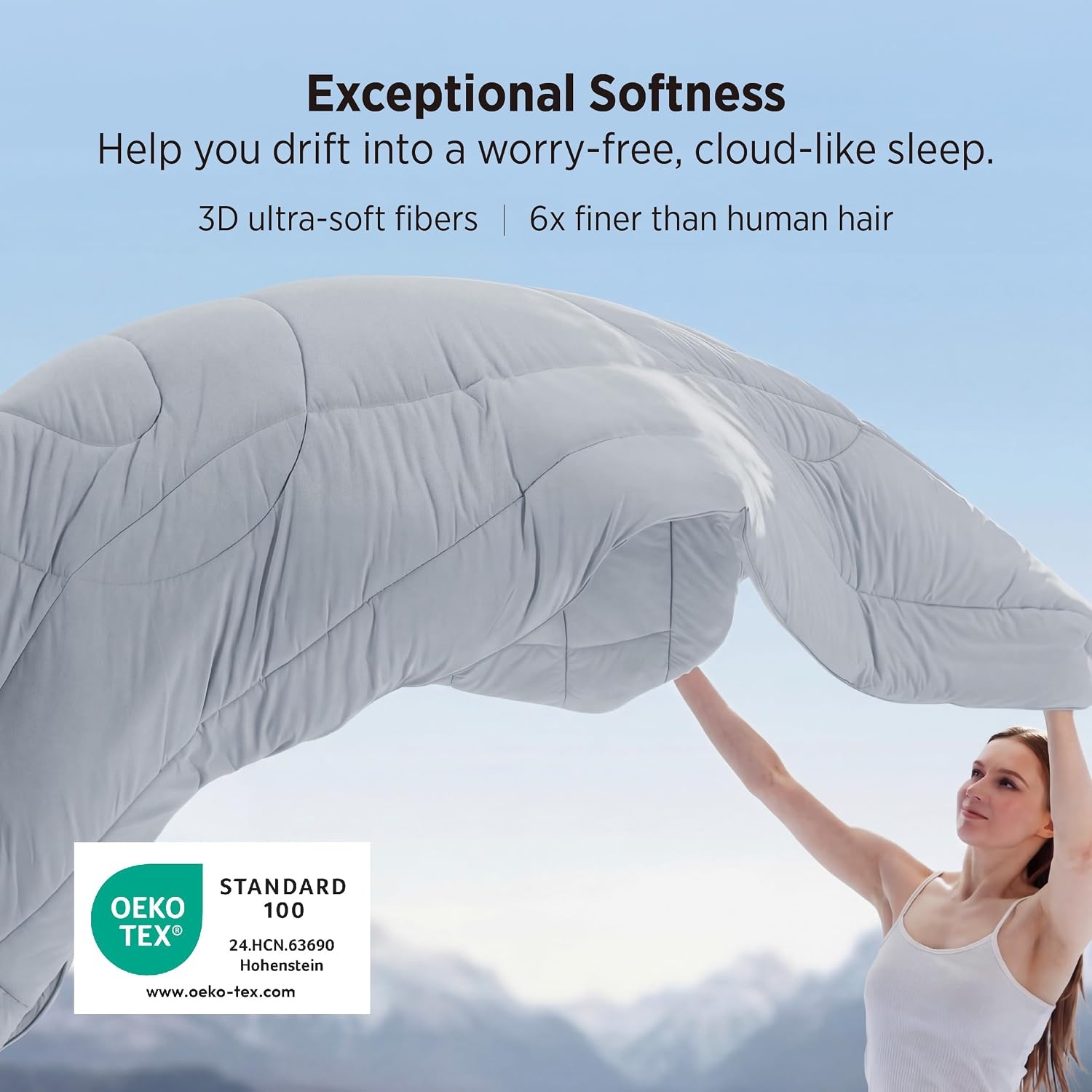 image:imageBedsure Cooling Comforter King Size Cooling Blankets for Hot Sleepers Lightweight Comforter for Summer with DualSided Cool Tech Soft Breathable Cold Blanket for Sleeping White 102x90 InchesGrey