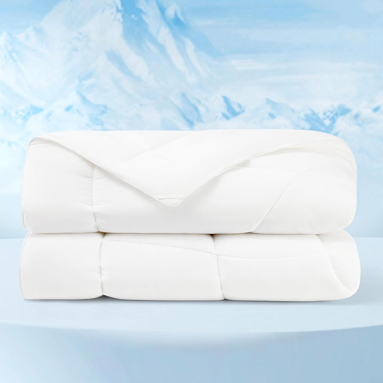 image:imageBedsure Cooling Comforter King Size Cooling Blankets for Hot Sleepers Lightweight Comforter for Summer with DualSided Cool Tech Soft Breathable Cold Blanket for Sleeping White 102x90 InchesWhite