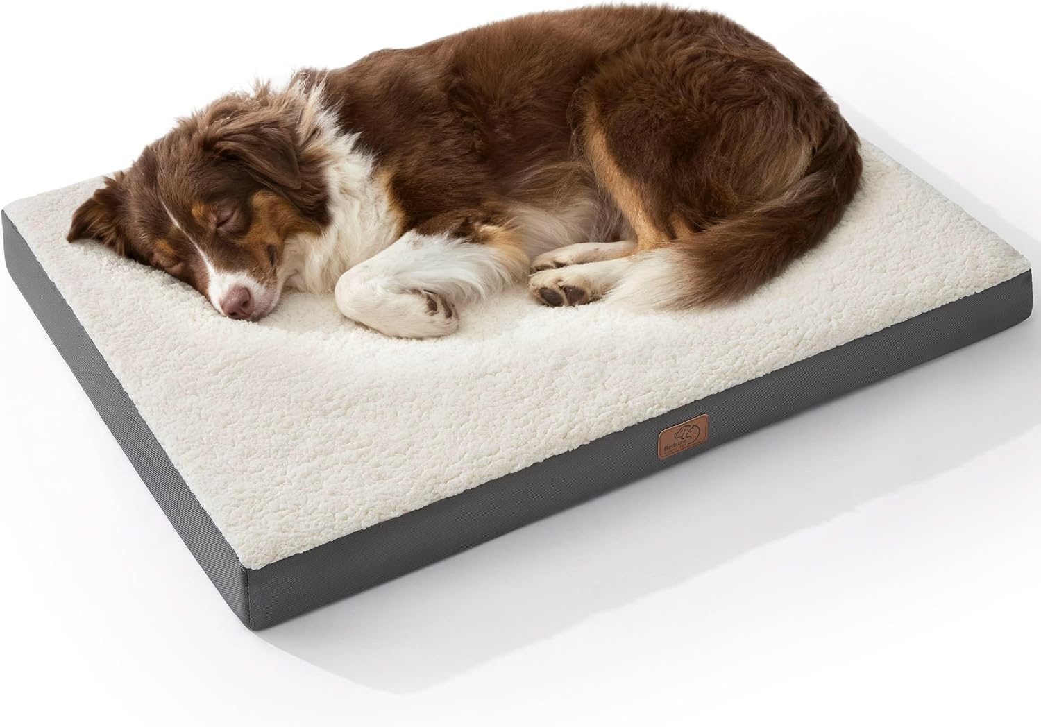 image:imageBedsure Cooling Dog Bed for Crate Large Breathable Pet Summer Bed 35 Inch Orthopedic Egg Crate Foam Cold Summer Pad Mat NonSlip Bottom Comfy Removable Washable Cover For Pets Up to 40 lbsGrey
