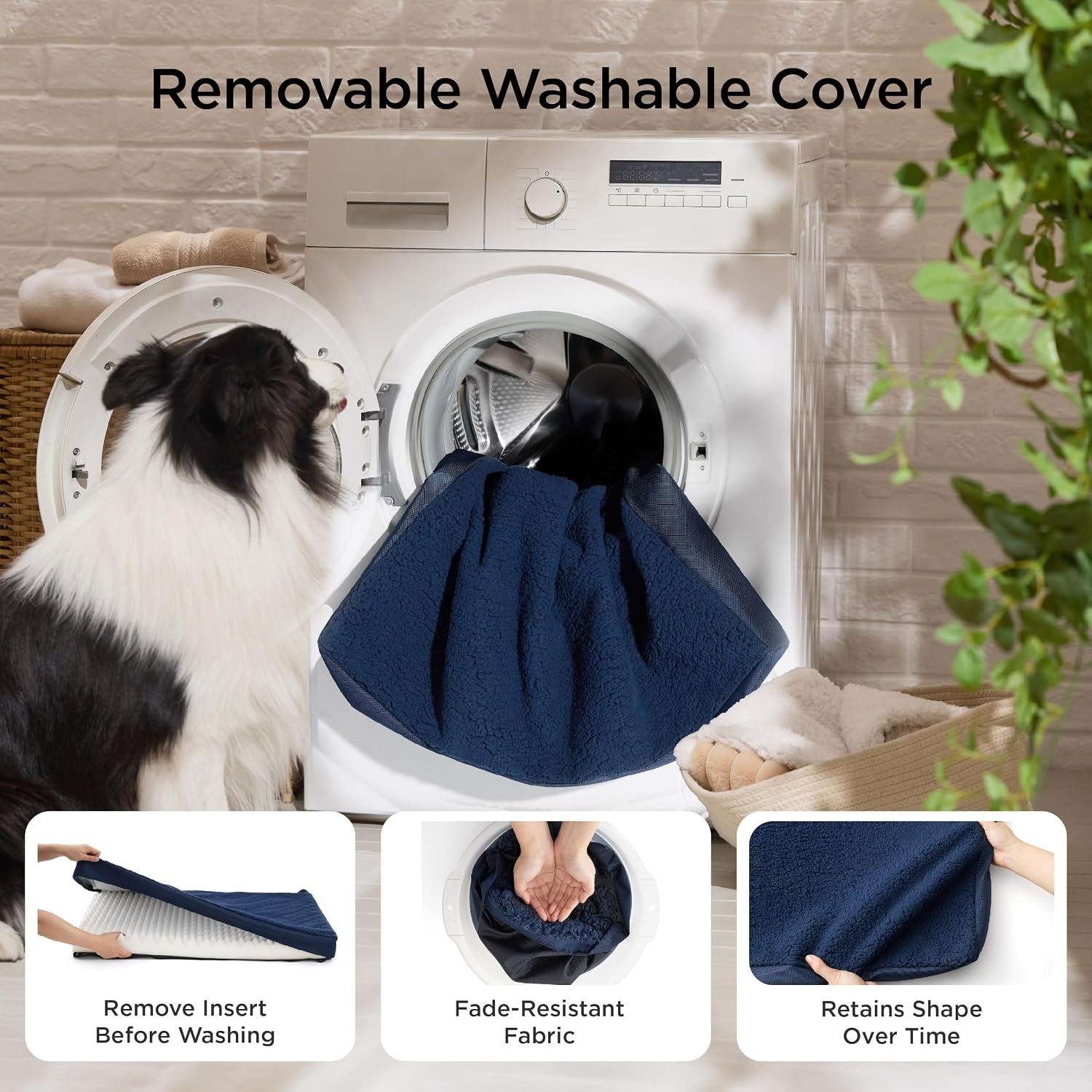image:imageBedsure Cooling Dog Bed for Crate Large Breathable Pet Summer Bed 35 Inch Orthopedic Egg Crate Foam Cold Summer Pad Mat NonSlip Bottom Comfy Removable Washable Cover For Pets Up to 40 lbsAsh Navy