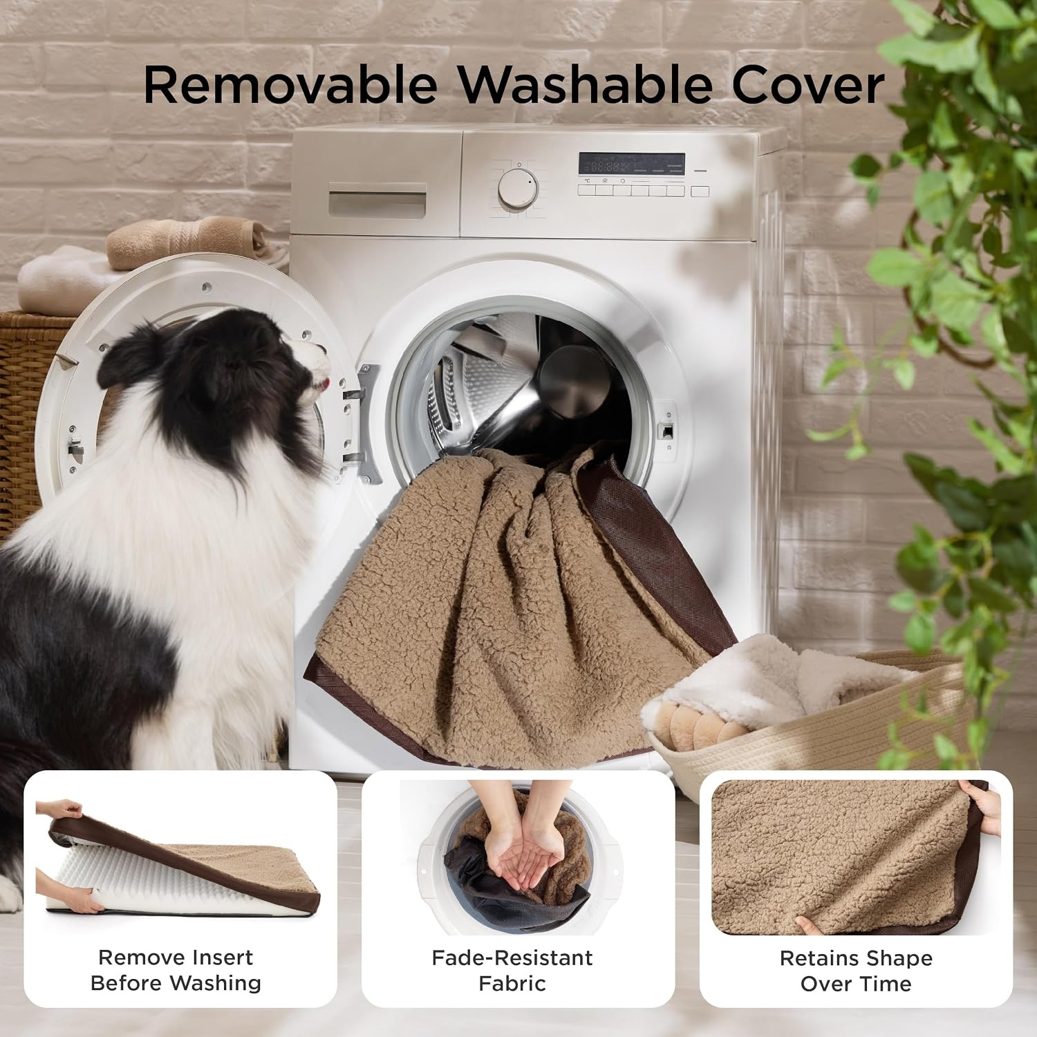 image:imageBedsure Cooling Dog Bed for Crate Large Breathable Pet Summer Bed 35 Inch Orthopedic Egg Crate Foam Cold Summer Pad Mat NonSlip Bottom Comfy Removable Washable Cover For Pets Up to 40 lbsBrown