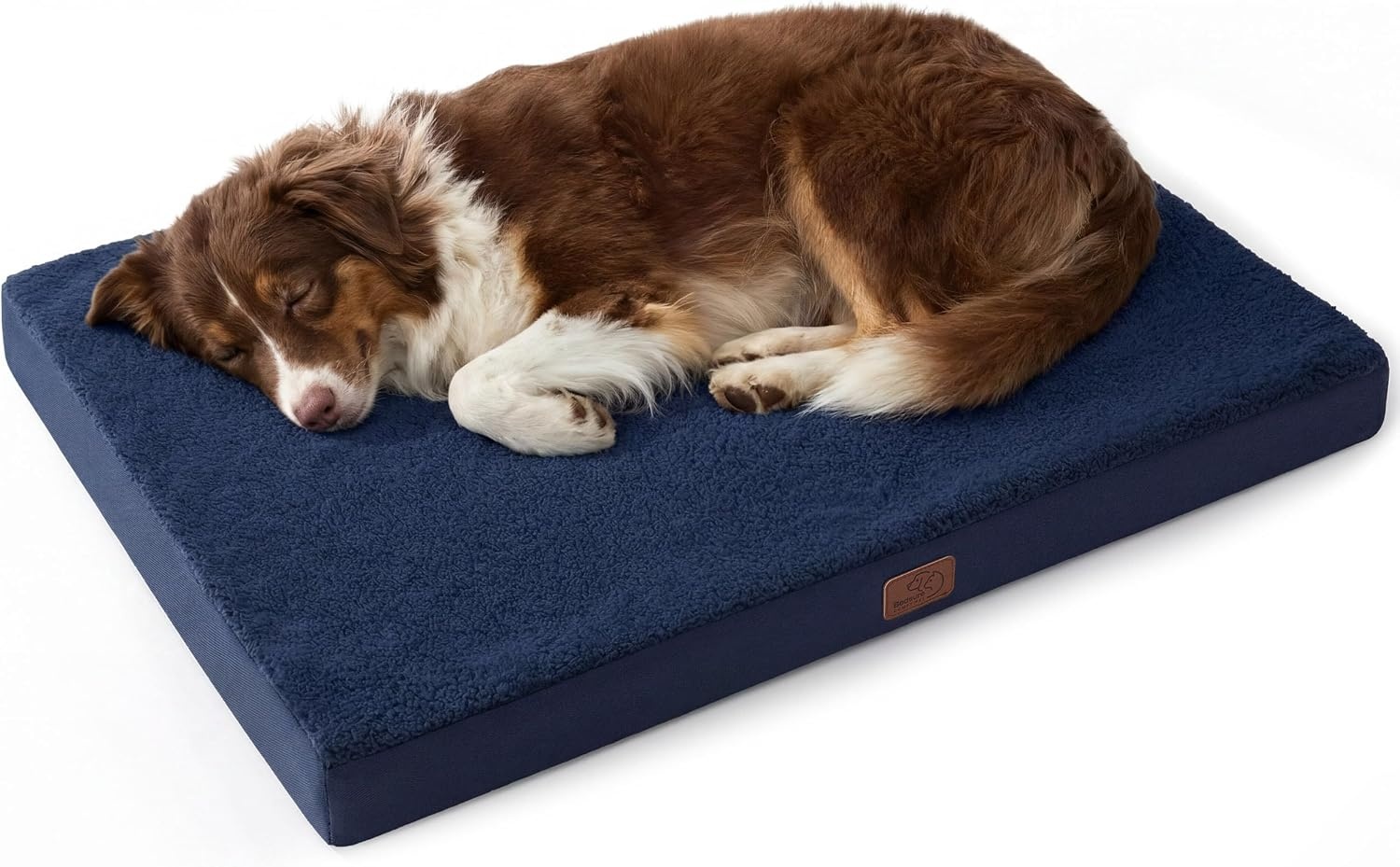 image:imageBedsure Cooling Dog Bed for Crate Large Breathable Pet Summer Bed 35 Inch Orthopedic Egg Crate Foam Cold Summer Pad Mat NonSlip Bottom Comfy Removable Washable Cover For Pets Up to 40 lbsAsh Navy