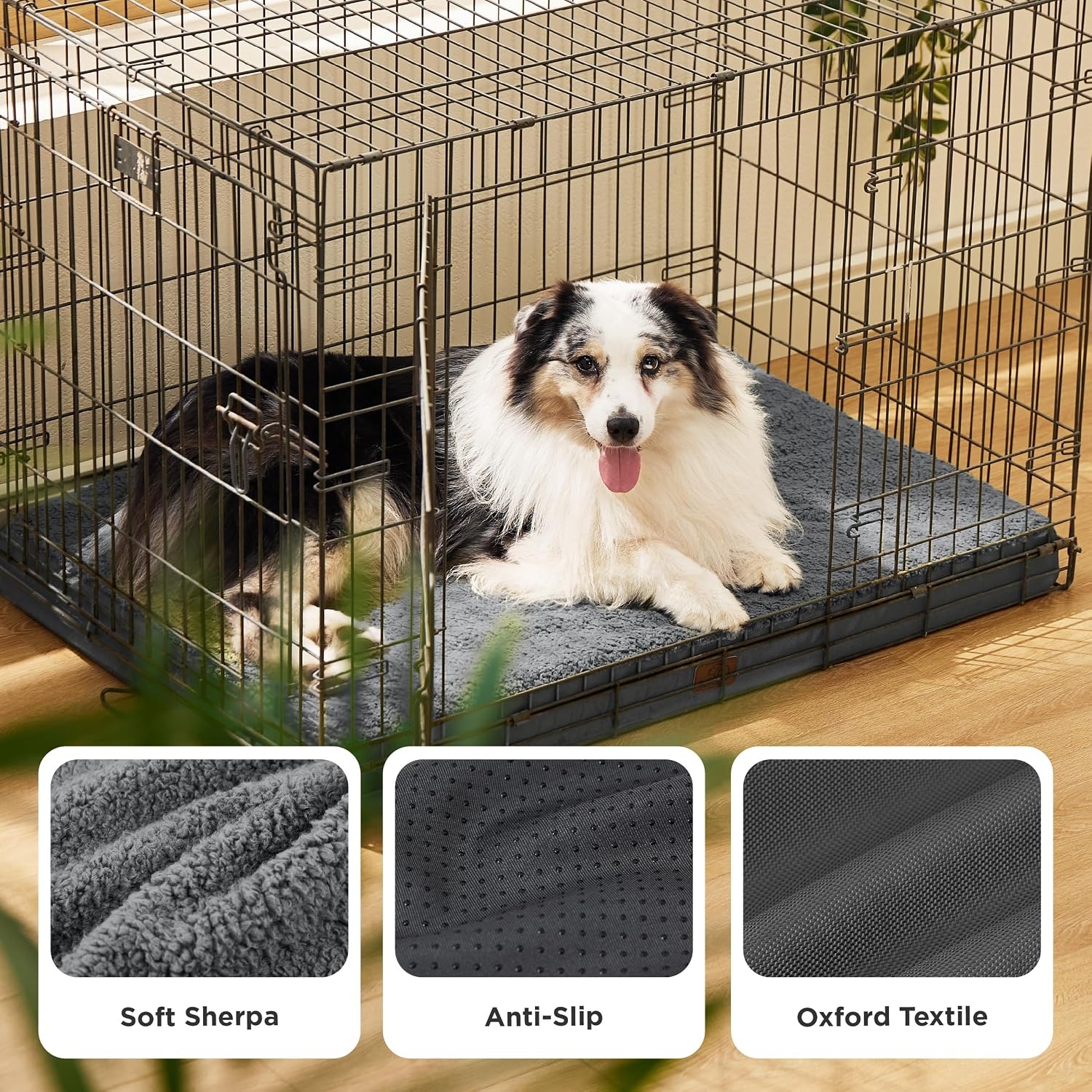 image:imageBedsure Cooling Dog Bed for Crate Large Breathable Pet Summer Bed 35 Inch Orthopedic Egg Crate Foam Cold Summer Pad Mat NonSlip Bottom Comfy Removable Washable Cover For Pets Up to 40 lbsDark Grey